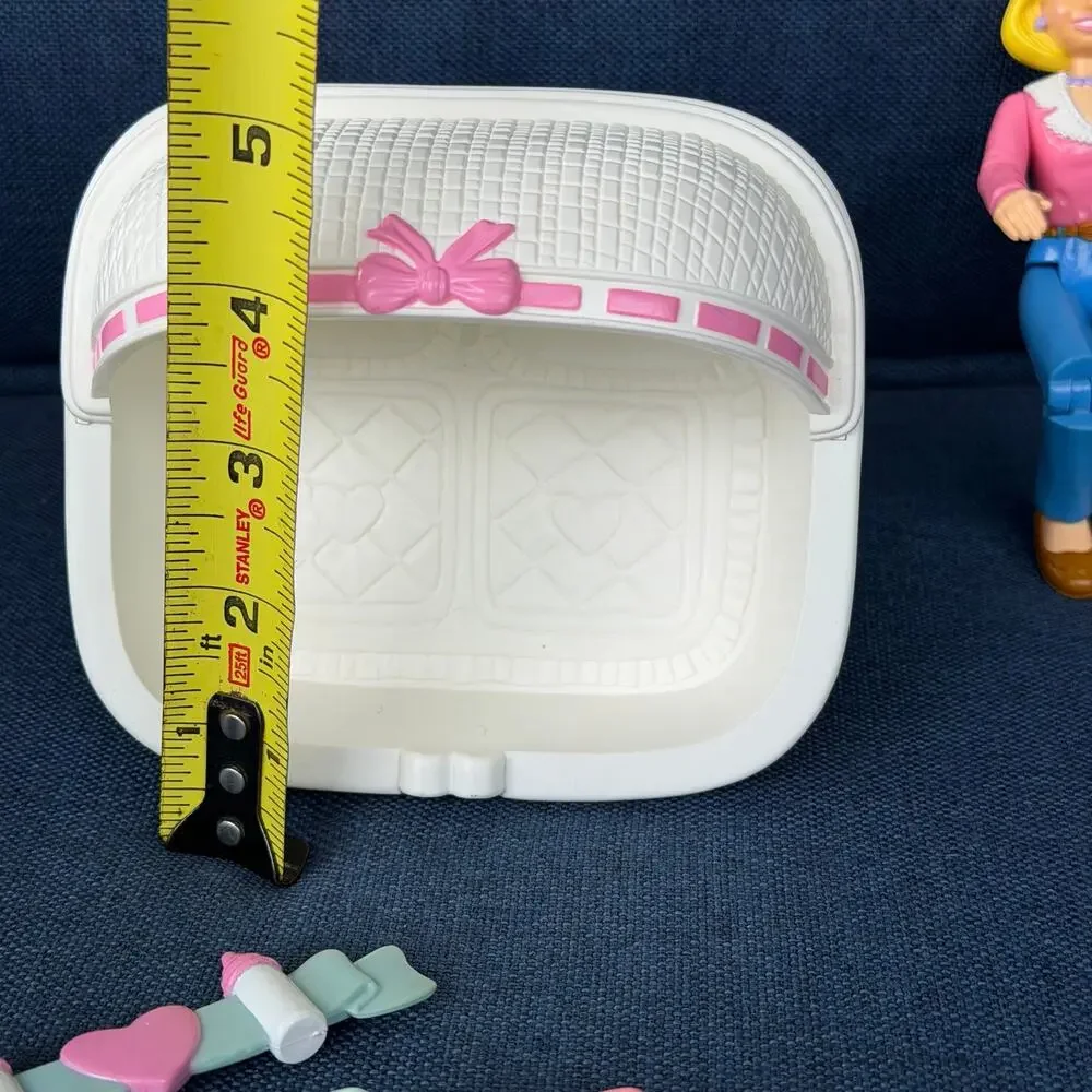 Playskool Precious Twins Nursery Dollhouse Vtg Mother Babies Bassinet Bottle Toy